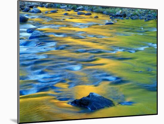 Fall Colors Reflect in the West River, Jamaica State Park, Vermont, USA-Jerry & Marcy Monkman-Mounted Premium Photographic Print