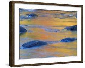 Fall Colors Reflect in the West River, Jamaica State Park, Vermont, USA-Jerry & Marcy Monkman-Framed Photographic Print