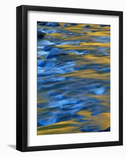 Fall Colors Reflect in the West River, Jamaica State Park, Vermont, USA-Jerry & Marcy Monkman-Framed Photographic Print