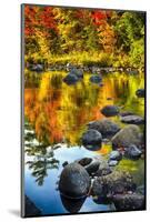 Fall Colors Reflected in a River-George Oze-Mounted Photographic Print