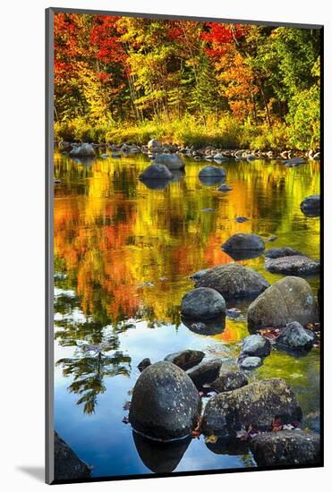 Fall Colors Reflected in a River-George Oze-Mounted Photographic Print