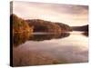 Fall Colors Reflected in Lake, Arkansas, USA-Gayle Harper-Stretched Canvas