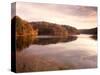 Fall Colors Reflected in Lake, Arkansas, USA-Gayle Harper-Stretched Canvas