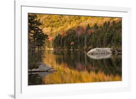 Fall colors reflected on beaver pond, White Mountains National Forest, New Hampshire-Adam Jones-Framed Photographic Print