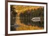 Fall colors reflected on beaver pond, White Mountains National Forest, New Hampshire-Adam Jones-Framed Photographic Print