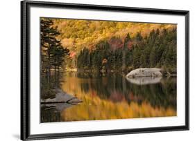 Fall colors reflected on beaver pond, White Mountains National Forest, New Hampshire-Adam Jones-Framed Photographic Print