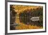 Fall colors reflected on beaver pond, White Mountains National Forest, New Hampshire-Adam Jones-Framed Photographic Print