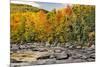 Fall colors reflecting on Swift River, Lower Falls Recreation Site, Kancamagus, New Hampshire-Adam Jones-Mounted Photographic Print