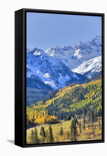 Fall Colors, Road 7, Sneffels Range in the Background-Richard Maschmeyer-Framed Stretched Canvas