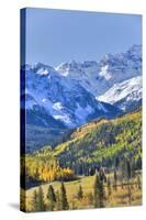 Fall Colors, Road 7, Sneffels Range in the Background-Richard Maschmeyer-Stretched Canvas