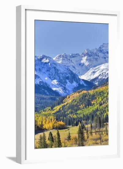 Fall Colors, Road 7, Sneffels Range in the Background-Richard Maschmeyer-Framed Photographic Print