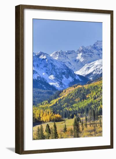 Fall Colors, Road 7, Sneffels Range in the Background-Richard Maschmeyer-Framed Photographic Print