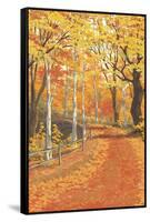Fall Colors-Lantern Press-Framed Stretched Canvas