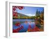 Fall Colours, Moose Pond, with Mount Pleasant in the Background, Maine, New England, USA-Roy Rainford-Framed Premium Photographic Print