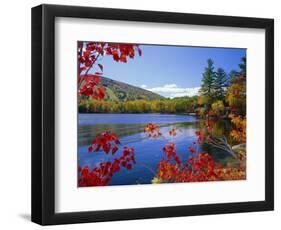 Fall Colours, Moose Pond, with Mount Pleasant in the Background, Maine, New England, USA-Roy Rainford-Framed Photographic Print