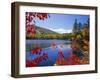 Fall Colours, Moose Pond, with Mount Pleasant in the Background, Maine, New England, USA-Roy Rainford-Framed Photographic Print