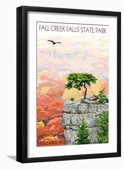 Fall Creek Falls State Park, Tennessee - Buzzards Roost-Lantern Press-Framed Art Print