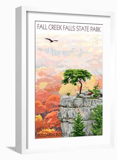 Fall Creek Falls State Park, Tennessee - Buzzards Roost-Lantern Press-Framed Art Print