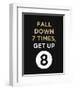 Fall Down 7 Times, Get Up-null-Framed Art Print