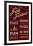 Fall Festival - Block Typography-Lantern Press-Framed Art Print