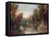 Fall Fisherman-Robert Scott Duncanson-Framed Stretched Canvas