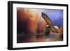 Fall Flight Bald Eagle-Jai Johnson-Framed Giclee Print