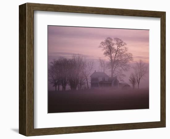 Fall Fog on Suffolk Virginia Farm-Karen Kasmauski-Framed Photographic Print