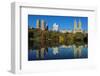 Fall Foliage at Central Park with Upper West Side Behind, Manhattan, New York, USA-Stefano Politi Markovina-Framed Photographic Print