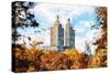 Fall Foliage in Central Park II - In the Style of Oil Painting-Philippe Hugonnard-Stretched Canvas