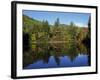 Fall Foliage Reflected in a Lake, Near Jackson, New Hampshire, New England, USA-Fraser Hall-Framed Photographic Print