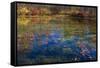 Fall foliage reflection in lake water-Anna Miller-Framed Stretched Canvas