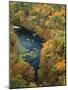 Fall forest and Ha Ha Tonka Spring, Ha Ha Tonka State Park, Missouri, USA-Charles Gurche-Mounted Photographic Print