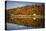 Fall Forest with Colorful Autumn Leaves and Highway 60 Reflecting in Lake of Two Rivers.  Algonquin-elenathewise-Stretched Canvas