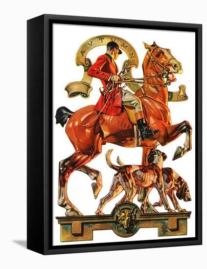 "Fall Foxhunting,"October 19, 1929-Joseph Christian Leyendecker-Framed Stretched Canvas