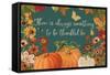 Fall Garden I Teal-Katie Pertiet-Framed Stretched Canvas