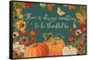 Fall Garden I Teal-Katie Pertiet-Framed Stretched Canvas