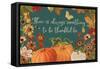 Fall Garden I Teal-Katie Pertiet-Framed Stretched Canvas