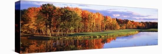 Fall Golf Course New England-null-Stretched Canvas