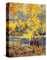 Fall Grazing-Robert Moore-Stretched Canvas