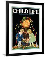 Fall Harvest - Child Life, October 1928-Hazel Frazee-Framed Giclee Print