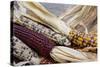 Fall Harvest Colorful Indian Corn, California, USA-Cindy Miller Hopkins-Stretched Canvas
