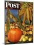 "Fall Harvest," Saturday Evening Post Cover, October 27, 1945-John Atherton-Mounted Giclee Print