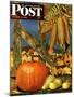 "Fall Harvest," Saturday Evening Post Cover, October 27, 1945-John Atherton-Mounted Giclee Print