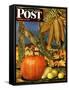 "Fall Harvest," Saturday Evening Post Cover, October 27, 1945-John Atherton-Framed Stretched Canvas