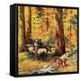 "Fall Horseback Ride", October 20, 1956-John Clymer-Framed Stretched Canvas