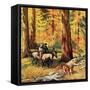 "Fall Horseback Ride", October 20, 1956-John Clymer-Framed Stretched Canvas