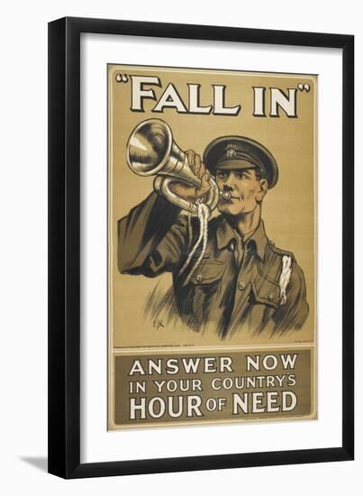 Fall In.' Answer Now in Your Country's Hour Of Need'-null-Framed Giclee Print