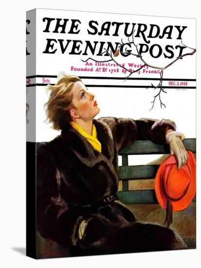 "Fall in the Park," Saturday Evening Post Cover, December 3, 1938-Neysa Mcmein-Stretched Canvas