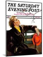 "Fall in the Park," Saturday Evening Post Cover, December 3, 1938-Neysa Mcmein-Mounted Giclee Print