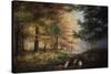 Fall In The Pines-Bill Makinson-Stretched Canvas